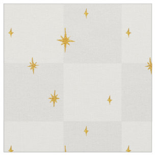 Tissu nuit magique étoiles lune en gris cendre