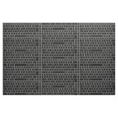 Tissu Numéro de lettre noir et blanc du clavier Programm (Fat Quarter)