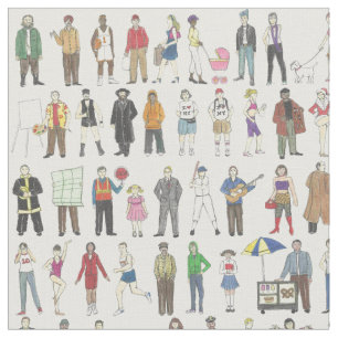 Tissu NYC Personnes New York Citoyens Humains Denizens