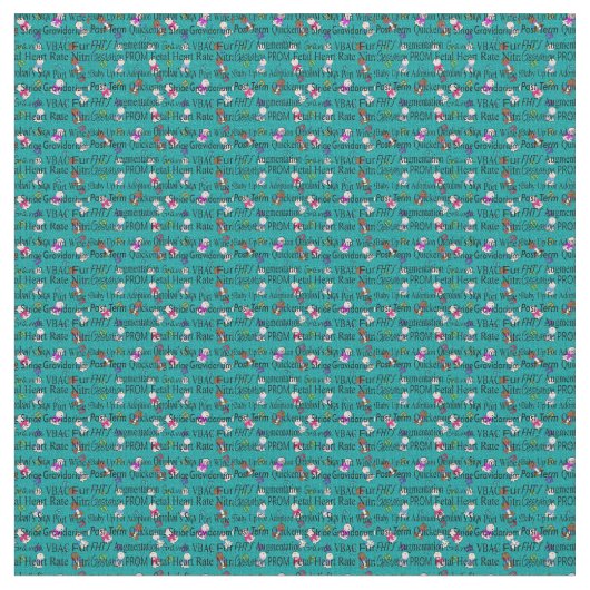 Tissu OB-Gyn Nurse Turquoise (Fermer)