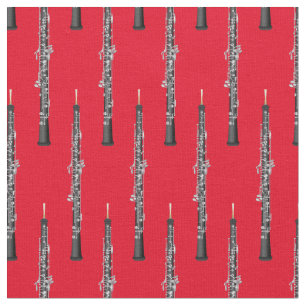 Tissu Oboe Music Musicien Salle Décor Rouge