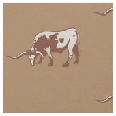 Tissu occidental d'impression de boeuf de Longhorn (Fermer)