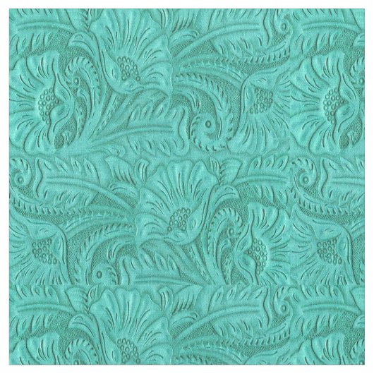 Tissu occidental usiné par turquoise d'impression (Fermer)