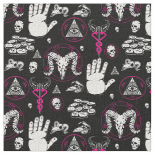 Tissu occulte halloween tous voir ésotérique rune rose