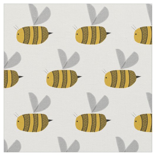 Tissu Occupé gaffez les abeilles (Fermer)