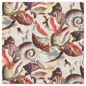 Tissu Ocean Beach Sandy Sea Shells Motif (fermé)