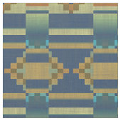 Tissu Ocre Jaune Orange Turquoise Bleu Vert Éthique (Fermer)