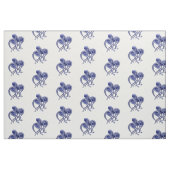 Tissu Octopus bleu et blanc (Fat Quarter)