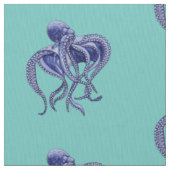Tissu Octopus bleu et blanc (fermé)
