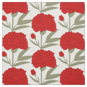 Tissu Oeillets rouges (Échantillon)