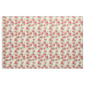 Tissu Oeillets rouges sur le vert avec des papillons (Fat Quarter)