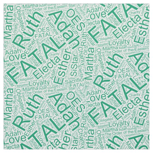 Tissu OES Collage vert (Échantillon)