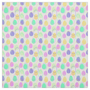 Tissu Oeufs de Pâques et contours