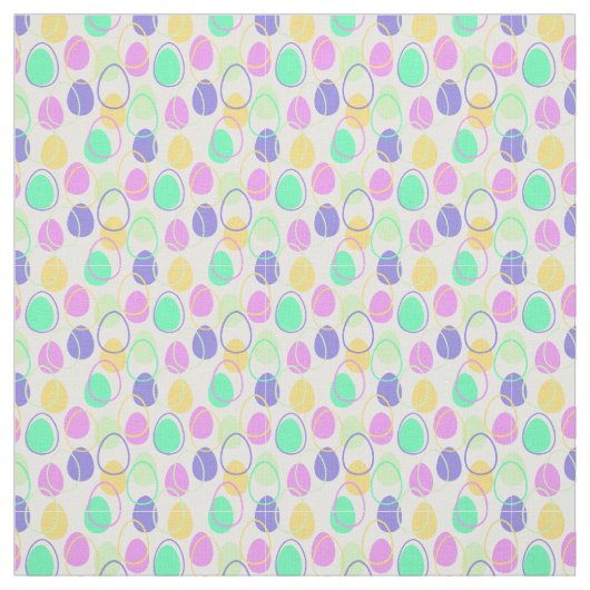 Tissu Oeufs de Pâques et contours (Échantillon)