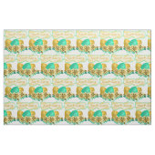 Tissu Oeufs Et Fleurs De Pâques Joyeux Pâques 4,5" (Fat Quarter)