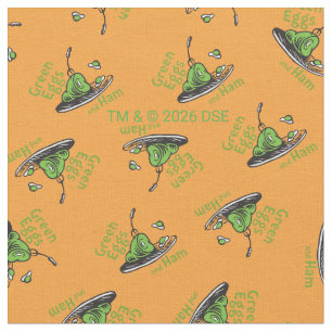 Tissu Œufs verts et jambon sur un motif