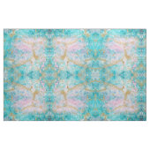 Tissu Oeuvre en marbre bleu or  (Yard)