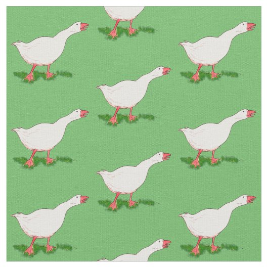 Tissu oie de la ferme blanche (Fermer)