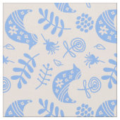 Tissu Oiseau bleu (Fermer)