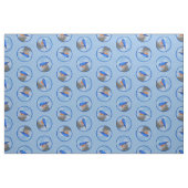 Tissu Oiseau bleu de l'Est sur Birdbath Art original (Fat Quarter)