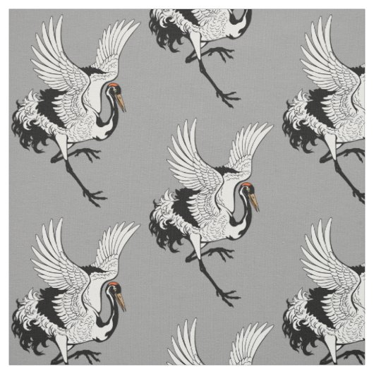 Tissu Oiseau de grue japonais (Échantillon)