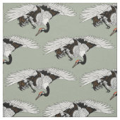 Tissu oiseau de grue japonais (Échantillon)