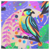 Tissu Oiseau de la jungle de Dopamine (Fermer)
