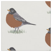 Tissu Oiseau dessiné par Digital rouge de Robin (Fermer)