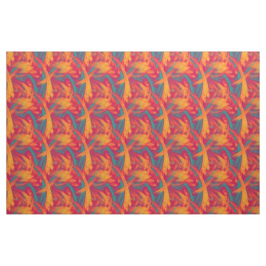 Tissu Oiseau Du Paradis Tropical (Fat Quarter)