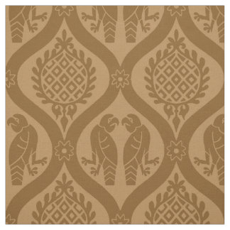 Tissu Oiseau et grenade, Caramel brûlé