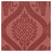 Tissu Oiseau et grenade, rouge brique (Fermer)