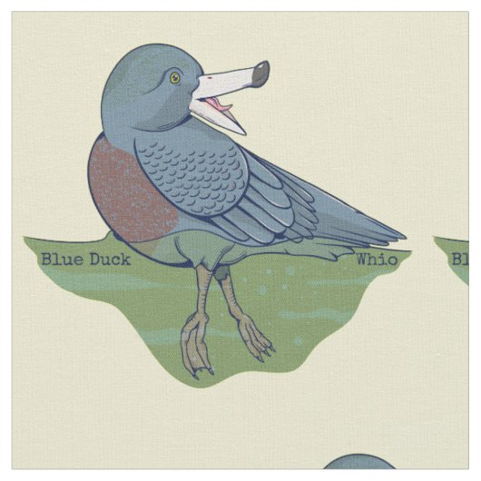 Tissu OISEAU Whio Blue Duck NZ (Fermer)