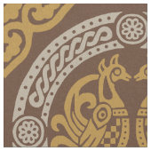 Tissu Oiseaux byzantins, Ambre (Fermer)