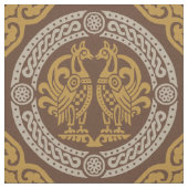 Tissu Oiseaux byzantins, Ambre (Échantillon)