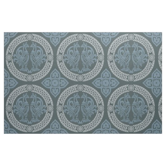 Tissu Oiseaux byzantins, Indigo (Fat Quarter)