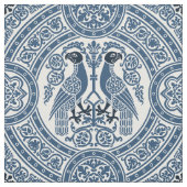 Tissu Oiseaux byzantins indigo (Échantillon)