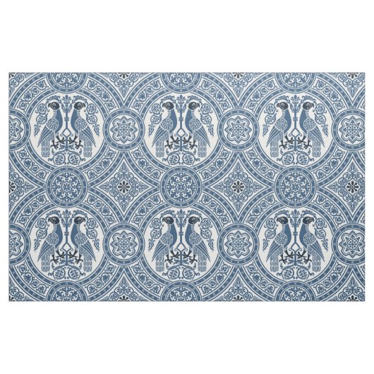 Tissu Oiseaux byzantins indigo (Fat Quarter)