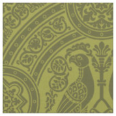 Tissu Oiseaux byzantins jaune-vert (Fermer)