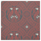 Tissu Oiseaux byzantins rouges foncés (Échantillon)