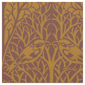 Tissu Oiseaux dans les épais, les ambres foncées (Fermer)