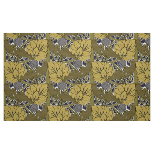 Tissu Oiseaux dans les fruits Motif par Voysey (Fat Quarter)