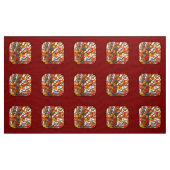 Tissu Oiseaux en automne Maple Tree Red (Yard)