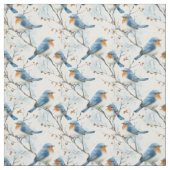 Tissu Oiseaux en hiver (Échantillon)