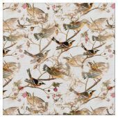 Tissu Oiseaux et branches (Fermer)
