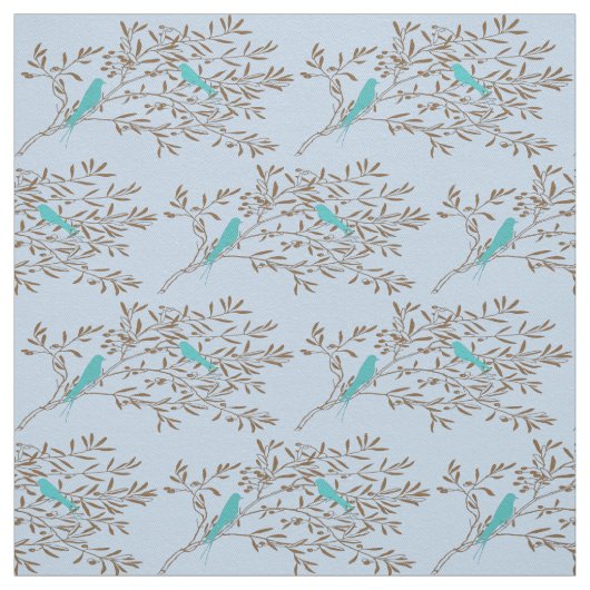 Tissu Oiseaux et branches (Échantillon)