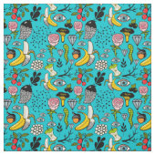 Tissu Oiseaux et yeux (Échantillon)