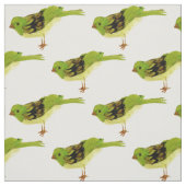 Tissu Oiseaux verts (Échantillon)
