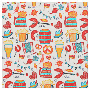 Tissu Oktoberfest Motif Beer Festival Fabric