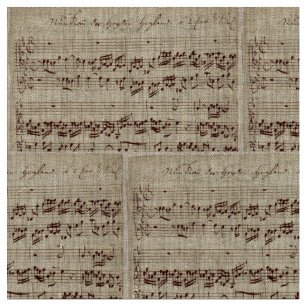 Tissu Old Music Notes - Bach Music Sheet