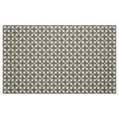 Tissu Olive Abstract Floral Grid - Polyester Weave (Fat Quarter)